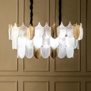 Orren Glass Leaf Jhumor light