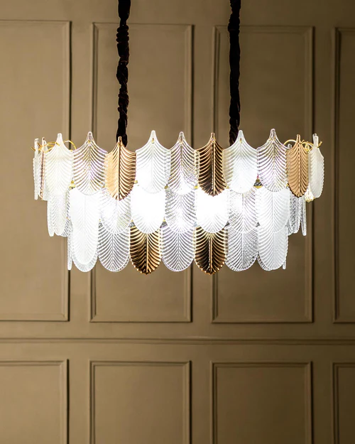 Orren Glass Leaf Jhumor light